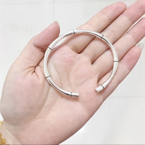 New Sterling Silver Simple Cuff Bracelet - Picture 9 of 12